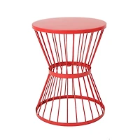 Lassen Modern Hourglass Side Table: Durable, Stylish Outdoor Accent