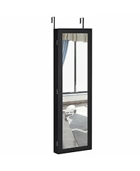 Sugift Full Length Mirror Jewelry Cabinet with Ring Slots and Necklace Hooks