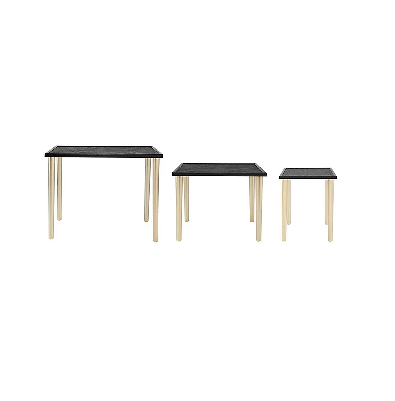 Streamdale Set of 3 Side Tables, L 25x15.5x21" M 20x15x18.5" S 14x14x16.5"