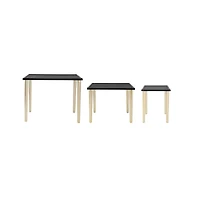 Streamdale Set of 3 Side Tables, L 25x15.5x21" M 20x15x18.5" S 14x14x16.5"