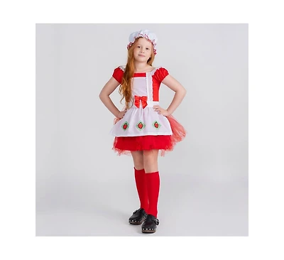 Dress Up America Kids Strawberry Ballerina Costume Set