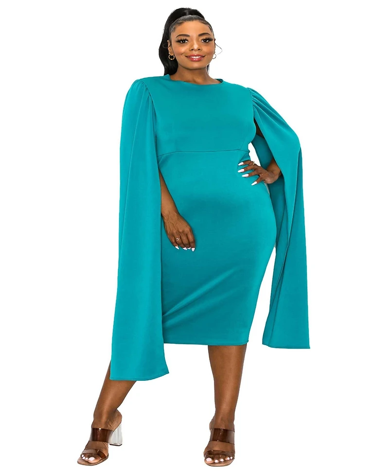 L I V D Plus Naomi Cape Dress