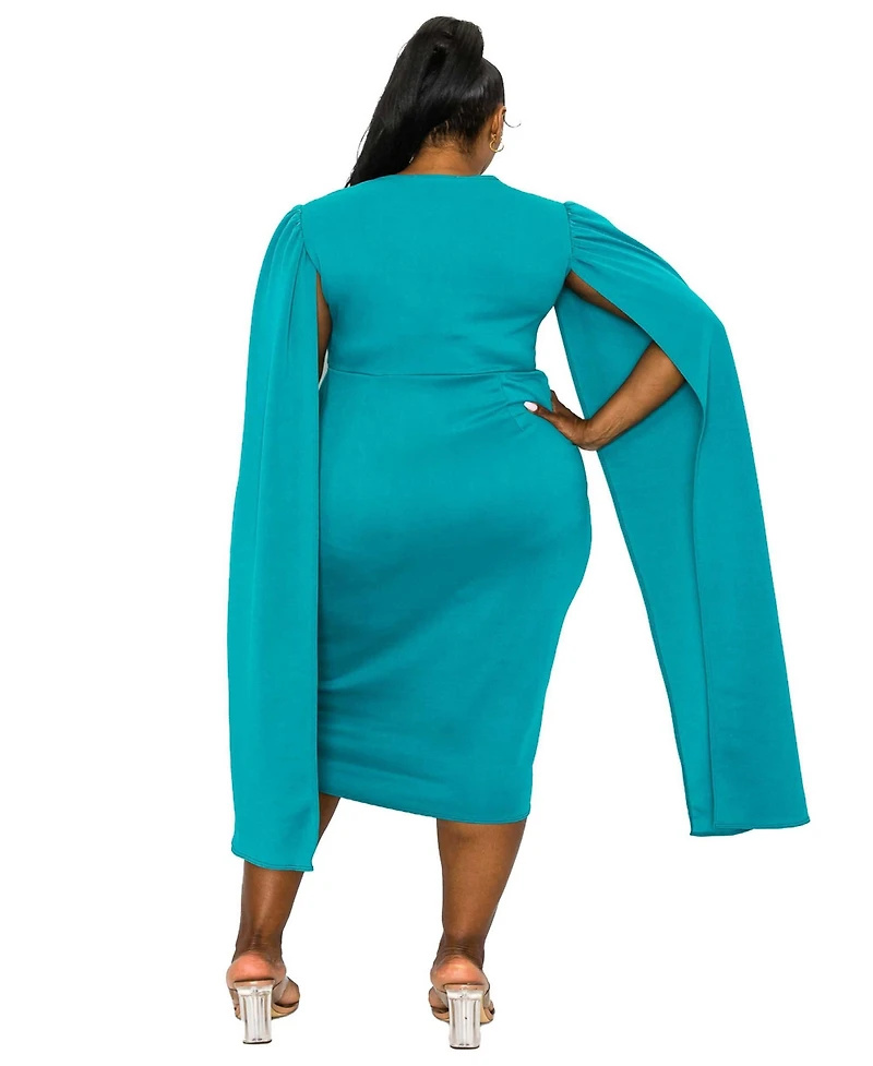 L I V D Plus Naomi Cape Dress