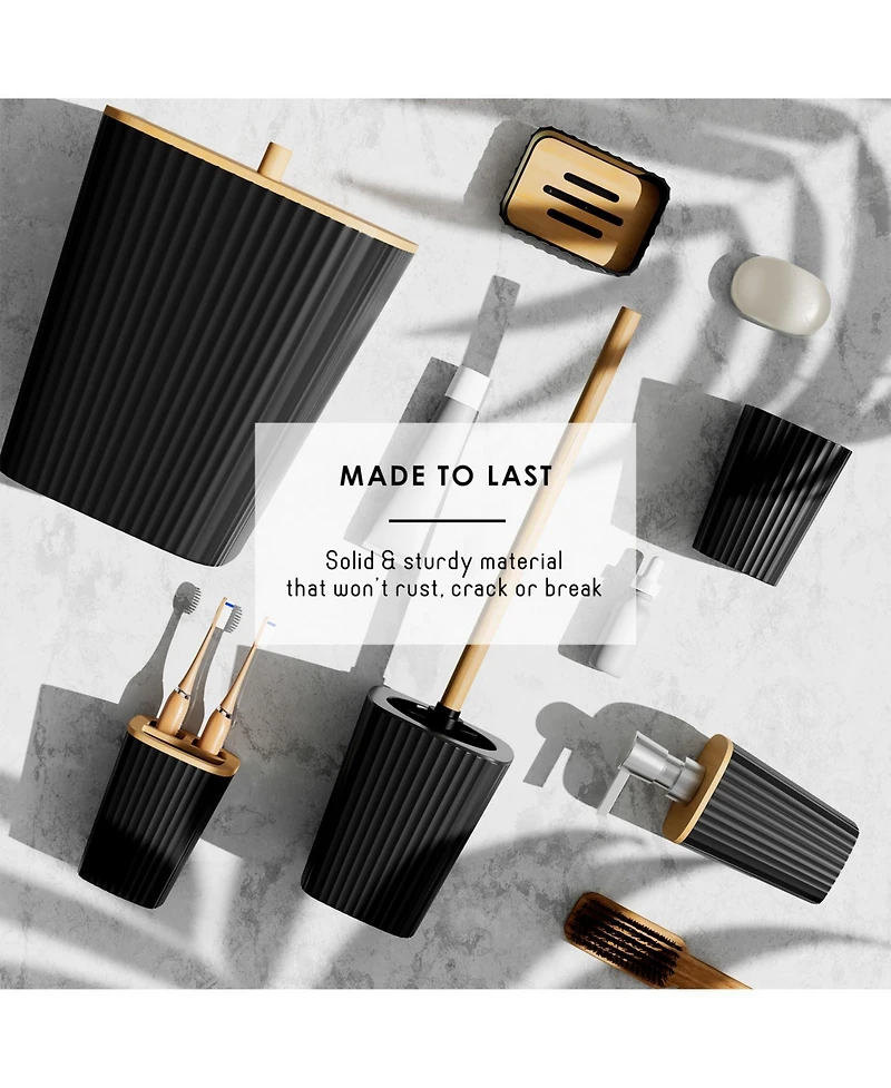 Clara Clark Piece Complete Bathroom & Vanity Accessories Set