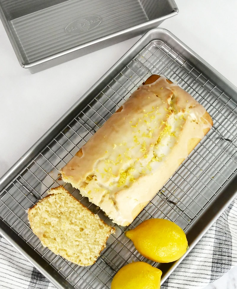 Usa Pan Non-Stick Aluminum 2 Piece Quarter Sheet Pan and Baking Rack Set