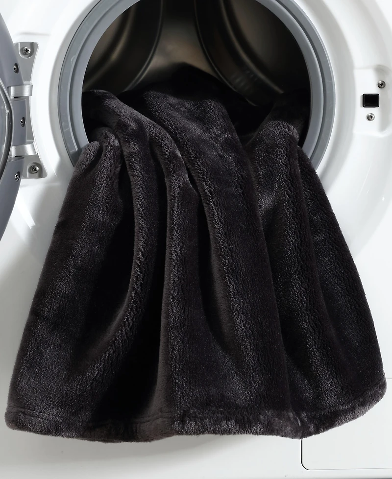Eddie Bauer Solid Ultra Lux Plush Reversible Throw, 60" X 50"