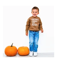 Sweet Wink Toddler Boys Football Turkey Nap Repeat Thanksgiving Sweatshirt