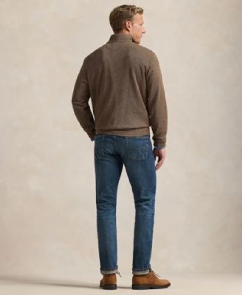 Polo Ralph Lauren Mens Herringbone Pullover Checked Poplin Shirt Slim Straight Jeans Chukka Boots