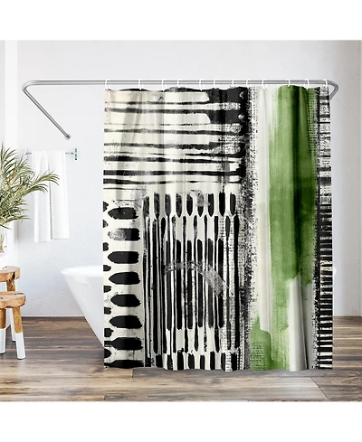 Abstract Shower Curtain No Borders Shower Curtain by Pi Creative Art