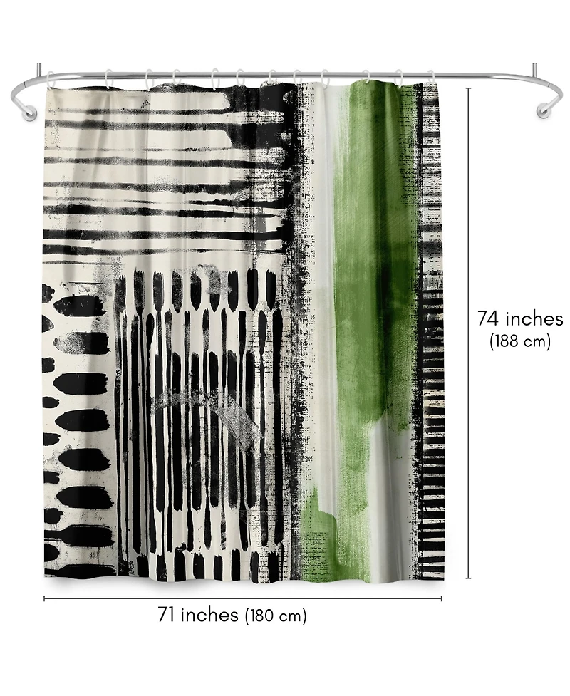 Abstract Shower Curtain No Borders Shower Curtain by Pi Creative Art