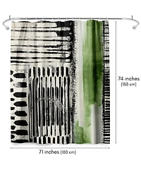 Abstract Shower Curtain No Borders Shower Curtain by Pi Creative Art