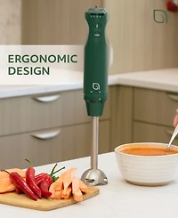 Willow Kitchen 5-Speed Immersion Hand Blender with Turbo Mode - Powerful Blending for Smoothies, Soups, and Baby Food