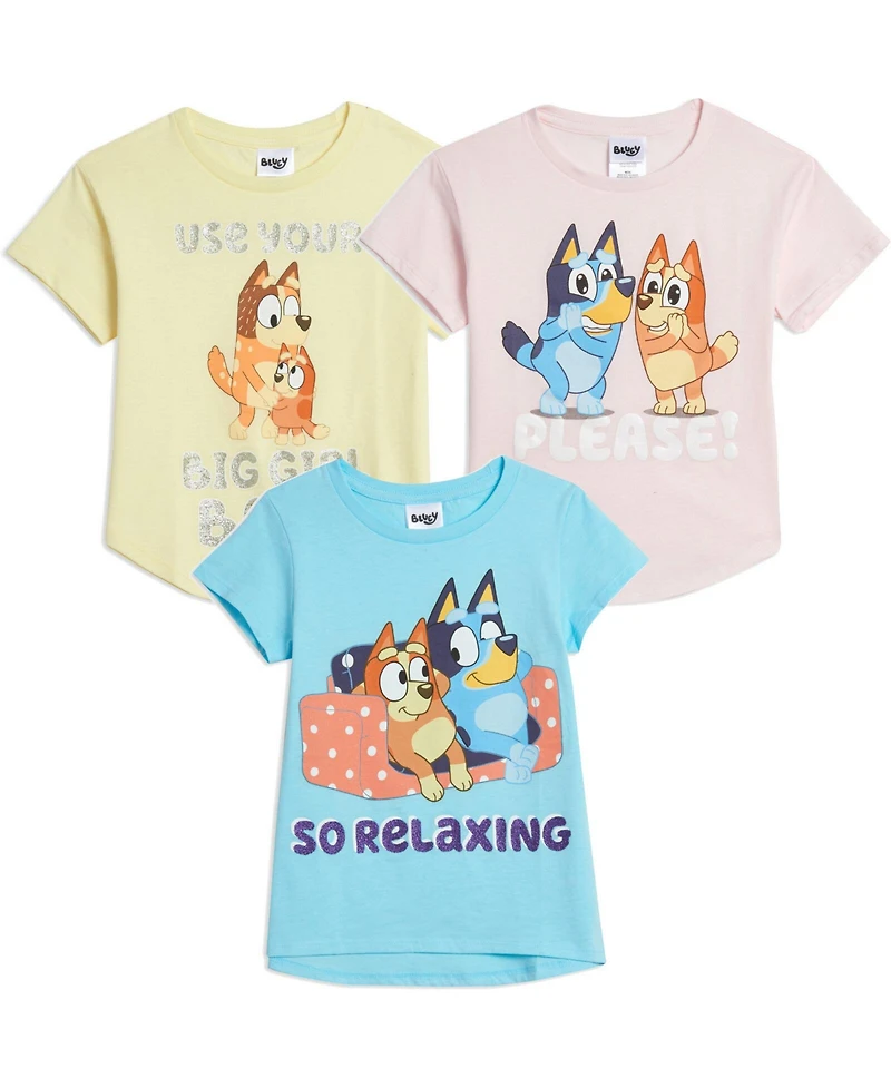 Bluey Girls 3 Pack T-Shirts