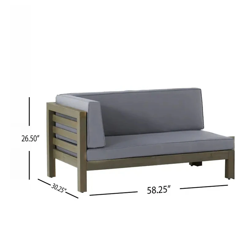Streamdale Oana Left Corner Bench And Coffee Table. Dark Grey