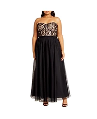 City Chic Plus Sweet Beauty Maxi Dress