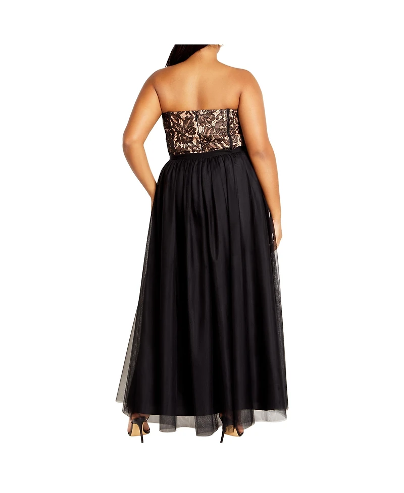 City Chic Plus Sweet Beauty Maxi Dress