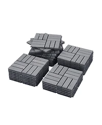 Streamdale Acacia Hardwoods Deck Tiles, 12" x 12", Light Gray