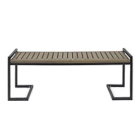 Chic Acacia Wood Bench With Iron Legs: Style And Durability