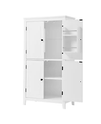 Streamdale Furniture Streamdale Elegant Bathroom Floor Storage Cabinet (4 Doors)