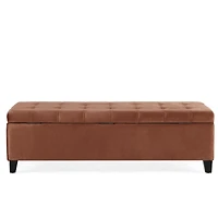 Streamdale Luxurious Velvet Ottoman with Lift-Top Storage and Button-Tufted Style
