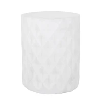 Streamdale Geometric Concrete Side Table Lightweight, Sturdy, No Assembly