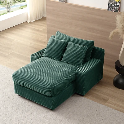 Modern Luxury Sofa Couch for Living Room Quality Corduroy Upholstery Sleeper Sofa Bed Daybed Green