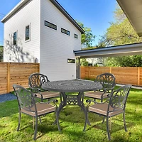 Streamdale 5-Piece Cast Aluminum Patio Set with Cushions