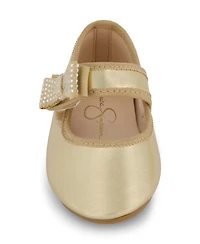 Jessica Simpson Toddler Girls Amy Crystal Bow Ballet Flat