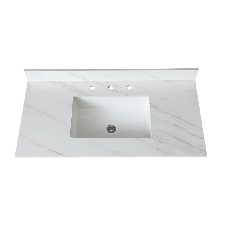 Streamdale 43" Marble Vanity Top with Sink and Backsplash
