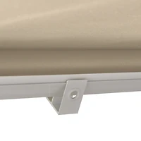 6' Drop Arm Manual Retractable Window Awning Sun Shade Shelter for Patio Balcony Outdoor, Aluminum, Cream White