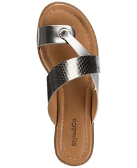 Style & Co Women's Satinne Toe-Ring Thong Sandals, Created for Macy's
