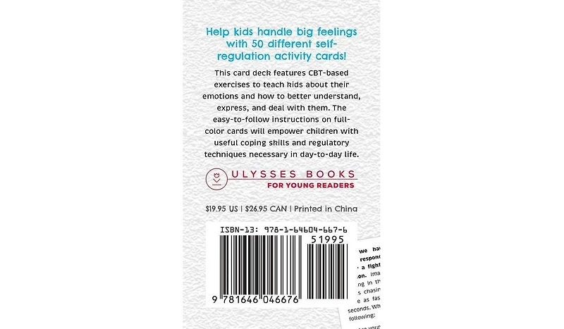 Barnes & Noble The Self-Regulation Deck for Kids: 50 Cards of Cbt Exercises and Coping Strategies to Help Children Handle Anxiety, Stress, and Other S
