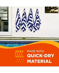 Ben Kaufman Striped Towel - Absorbent, 100% Cotton Towels - Oversized Towels for Beach Essentials - Quick-Dry Swimming Towels