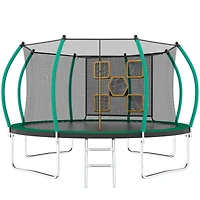 Streamdale Furniture 14FT Trampoline with Enclosure - Recreational Trampolines with Ladder, Astm Approval Outdoor Trampoline for Kids