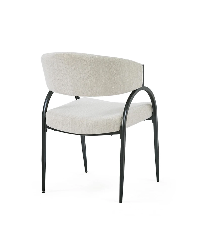 Simplie Fun Upholstered Dining Chairs With Metal Legs (Set of 2),Beige