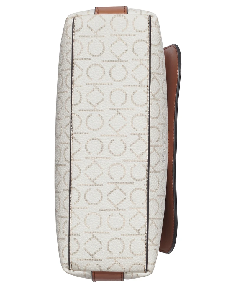 Calvin Klein Millie Signature Flap Convertible Small Shoulder Bag