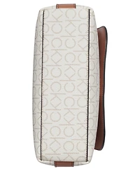 Calvin Klein Millie Signature Flap Convertible Small Shoulder Bag