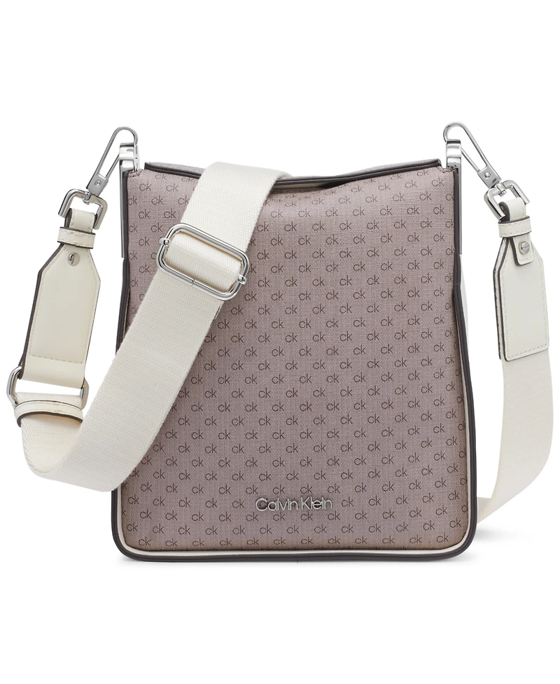 Calvin Klein Fay Signature Adjustable Crossbody with Magnetic Top Closure