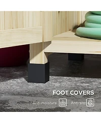 Potting Bench, Outdoor Wooden Potting Table with Storage Cabinet with 2 Shelves, Garden Work Bench with Galvanized Plated Tabletop for Backyard, Balco