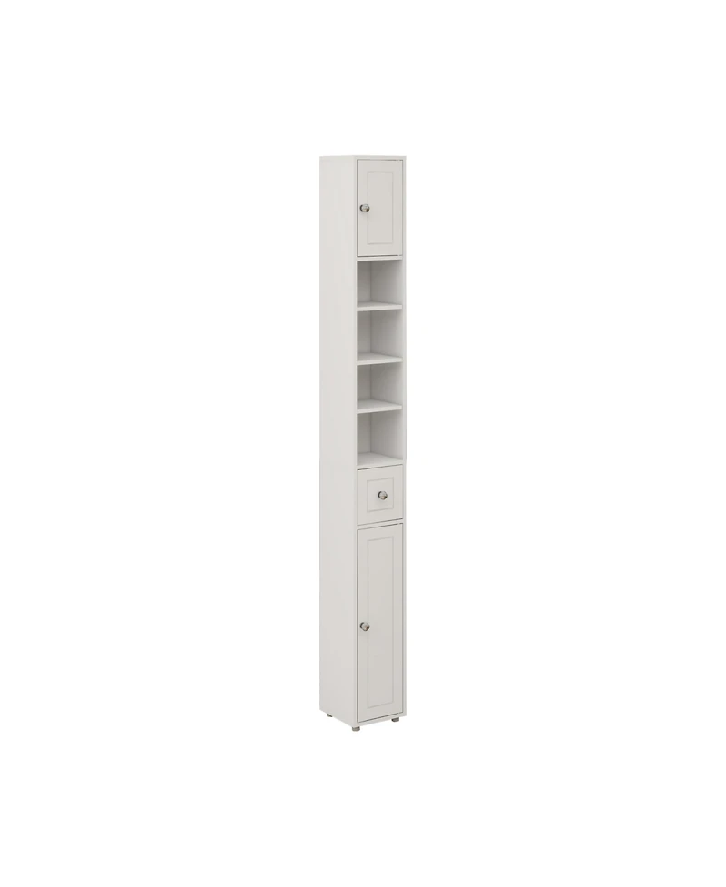 Streamdale 71" Slim Bathroom Cabinet with Drawer & Shelves-White