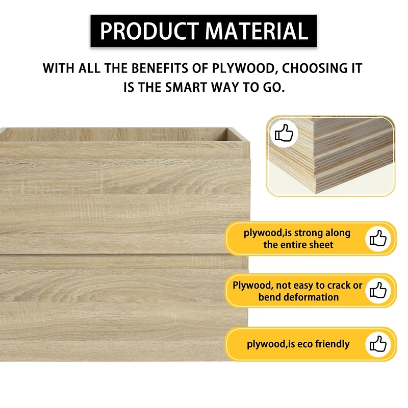 36" Wall-Mounted Bathroom Vanity (Only the Cabinet Body)