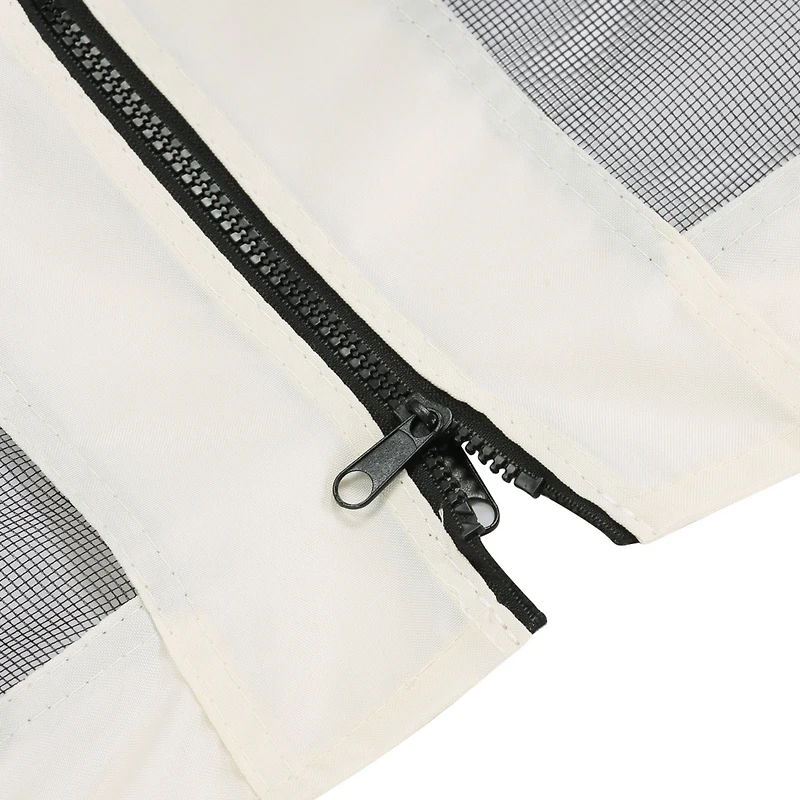 12' x 12' Universal Replacement Mesh Sidewall Netting for Patio Gazebos and Canopy Tents with Zippers, (Sidewall Only), Cream