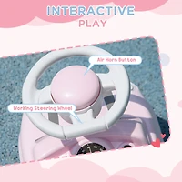Toddler Ride on Toy, Foot to Floor Sliding Car with Horn, Working Steering Wheel & No Tip Anti-Over-Backwards System for Boys and Girls Ages 18-36 Mon