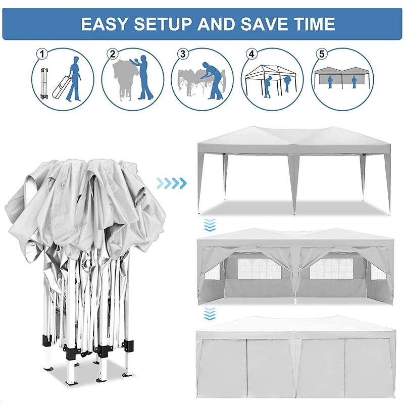 Streamdale Ez 10'x20' Pop Up Canopy with Sidewalls