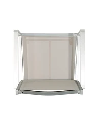 Streamdale Silver-Framed Grey Mesh Barstools (Set of 2)