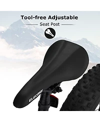 Streamdale Furniture Elecony 24 Inch Fat Tire Bike Adult/Youth Full Shimano 7 Speeds Mountain Bike, Dual Disc Brake, High-Carbon Steel Frame