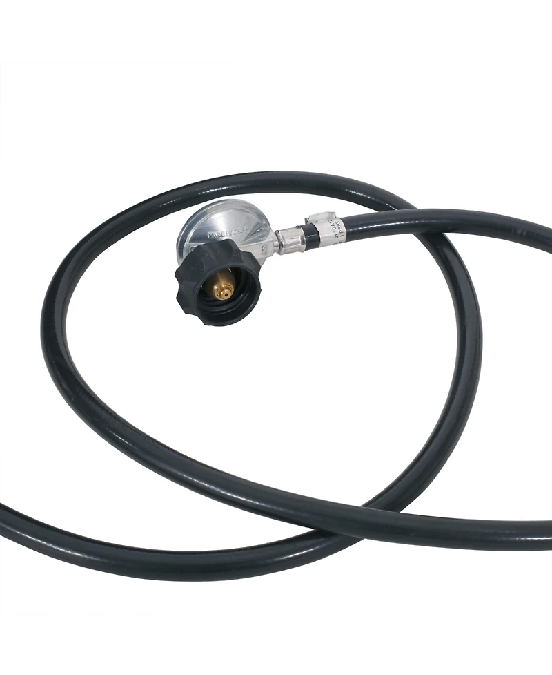 Lightweight Concrete Outdoor Circular Fire Pit, Dark Gray 50,000 Btu (Tank Cover Not Included)