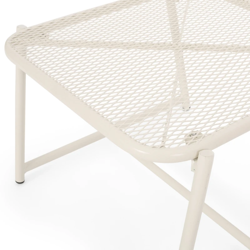 Kincaid 13" H White Mesh Top Outdoor Side Table