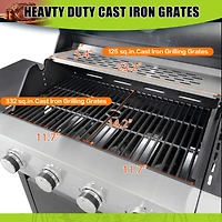 Streamdale 4-Burner Propane Gas Grill with Side Burner