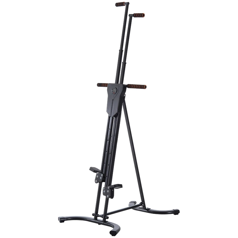 Vertical Climber, High-Intensity Cardio & Muscle Toning Exercise for Home Gym, Folding Steel, Adjustable Height, Display Monitor, 220 lbs. Weight Capa